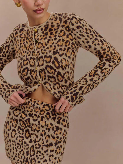 Marissa Knit Cardigan Skirt Set