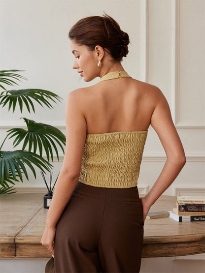 Sense of luxury  Halter Neck Vest Top