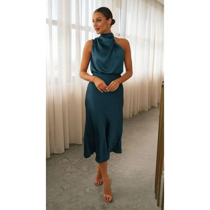 Roséline™ Elegant Summer Dress – Sleeveless Chic Edition